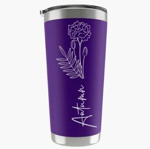 'AUTUMN' Custom Coffee Travel Tumbler Beverage Mug Personalized 20 oz.
